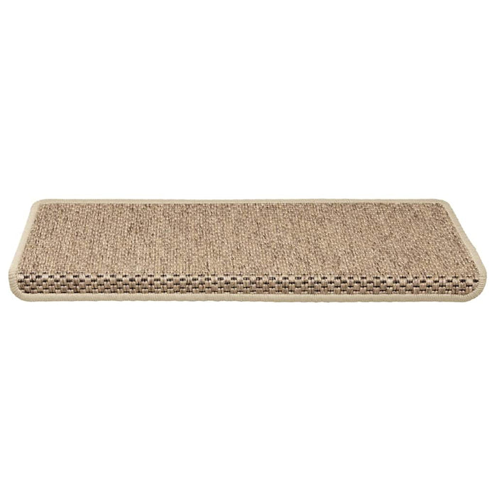 Covorașe scări autoadezive 15buc nisipiu 65x21x4cm aspect sisal - WALTI WALTI