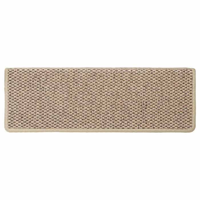 Covorașe scări autoadezive 15buc nisipiu 65x21x4cm aspect sisal - WALTI WALTI