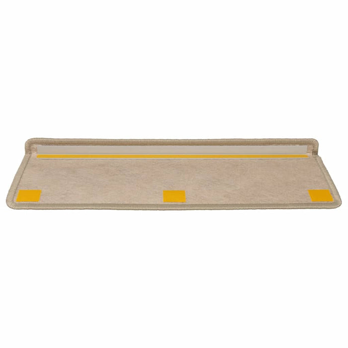 Covorașe scări autoadezive 15buc nisipiu 65x21x4cm aspect sisal - WALTI WALTI