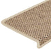 Covorașe scări autoadezive 15buc nisipiu 65x21x4cm aspect sisal - WALTI WALTI