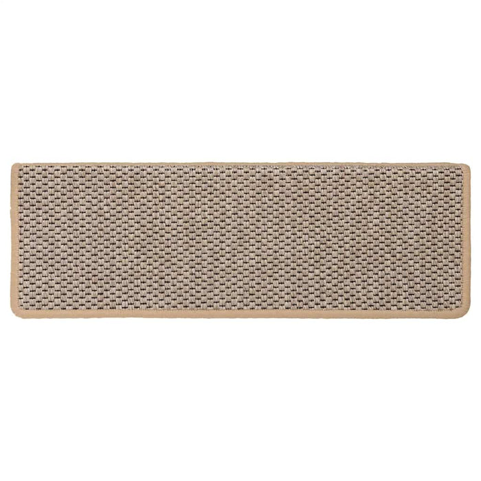 Covorașe scări autoadezive 15 buc. bej deschis 65x21x4 cm sisal - WALTI WALTI