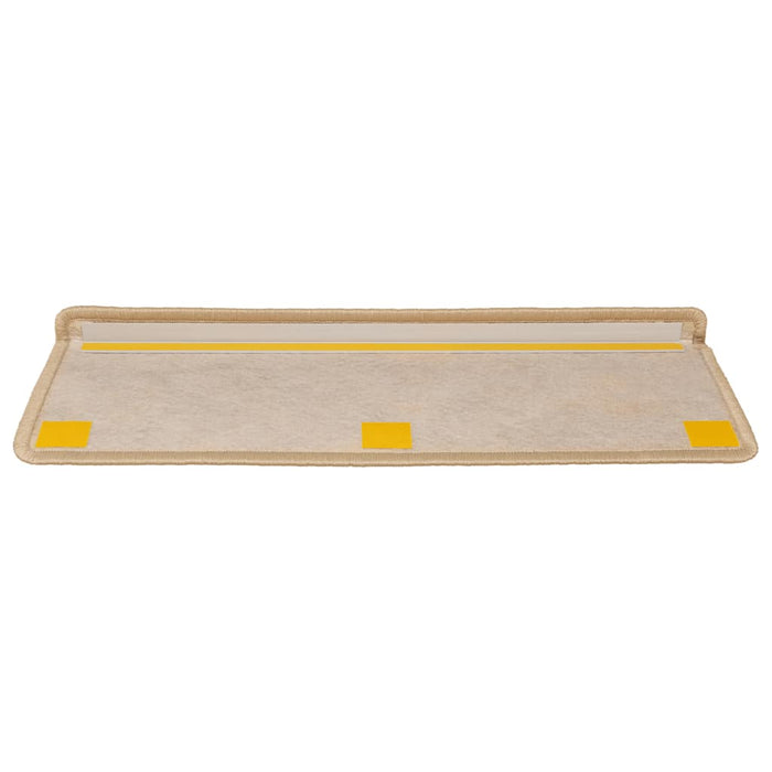 Covorașe scări autoadezive 15 buc. bej deschis 65x21x4 cm sisal - WALTI WALTI