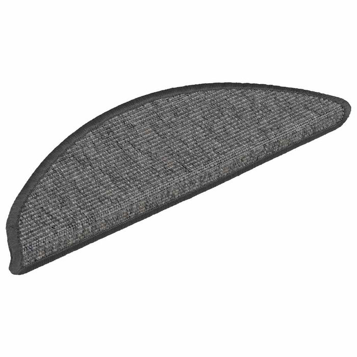 Covorașe pentru scări, 15 buc., 56x17x3 cm, bej și gri, semirotunde WALTI