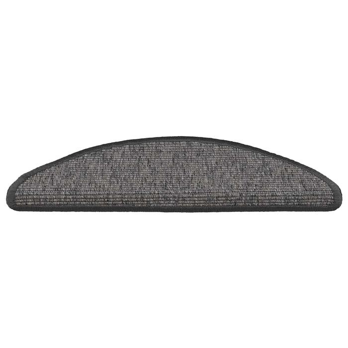 Covorașe pentru scări, 15 buc., 56x17x3 cm, bej și gri, semirotunde WALTI