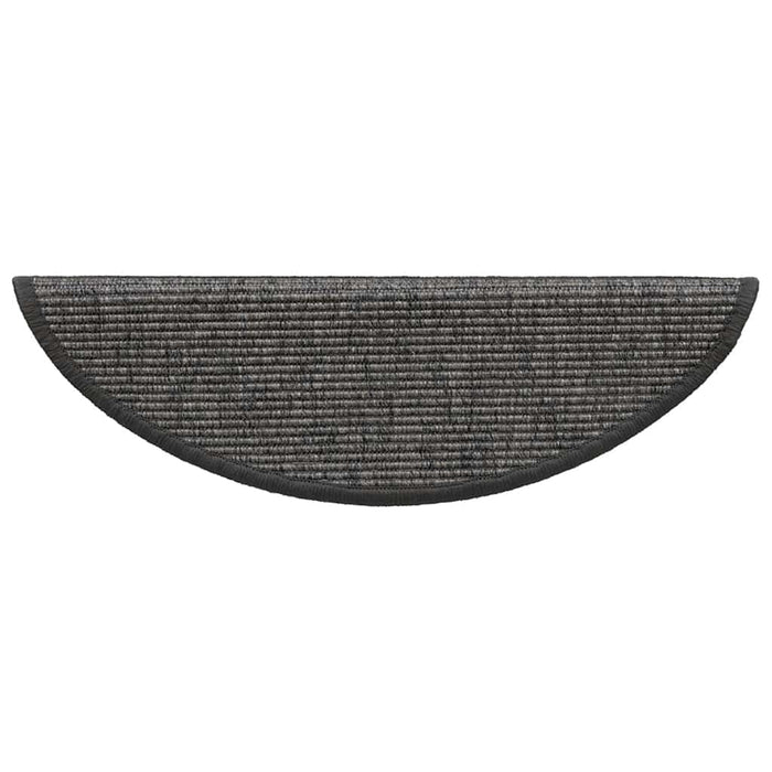 Covorașe pentru scări, 15 buc., 56x17x3 cm, bej și gri, semirotunde WALTI