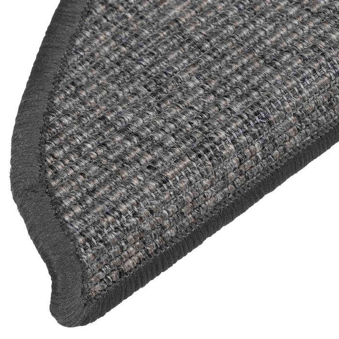 Covorașe pentru scări, 15 buc., 56x17x3 cm, bej și gri, semirotunde WALTI