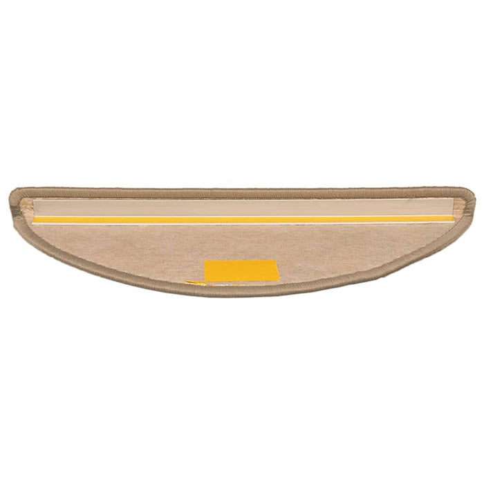Covorașe pentru scări, 15 buc., 56x17x3 cm, bej închis, semirotunde - WALTI WALTI