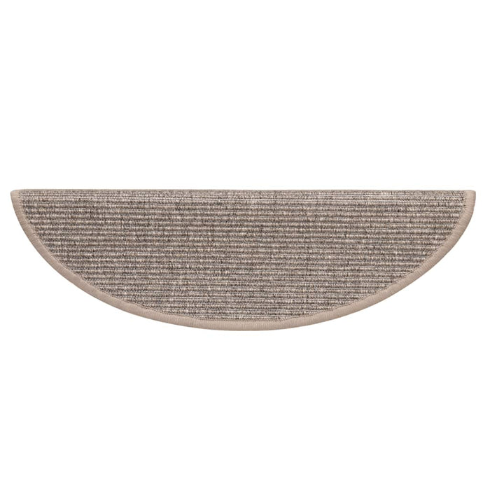 Covorașe pentru scări, 15 buc., 56x17x3 cm, bej închis, semirotunde - WALTI WALTI