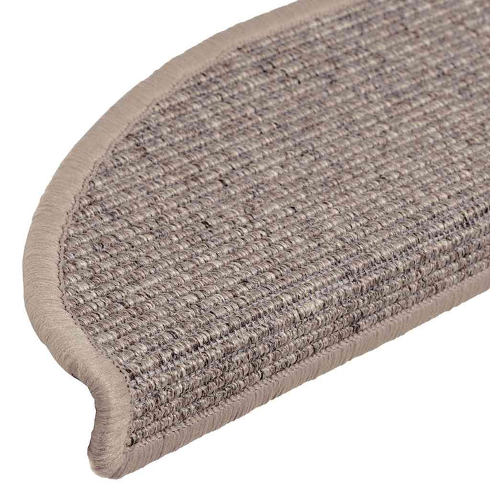 Covorașe pentru scări, 15 buc., 56x17x3 cm, bej închis, semirotunde - WALTI WALTI