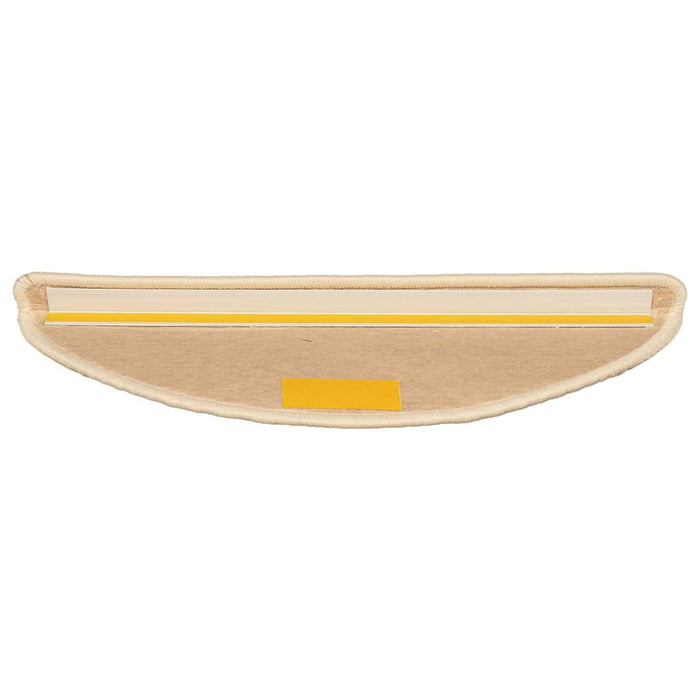 Covorașe pentru scări, 15 buc., 56x17x3 cm, bej deschis, semirotunde - WALTI WALTI