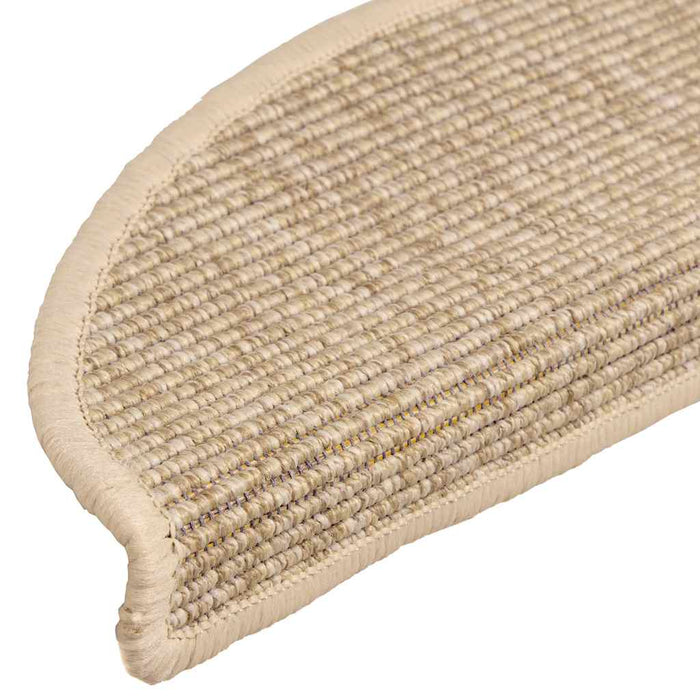 Covorașe pentru scări, 15 buc., 56x17x3 cm, bej deschis, semirotunde - WALTI WALTI