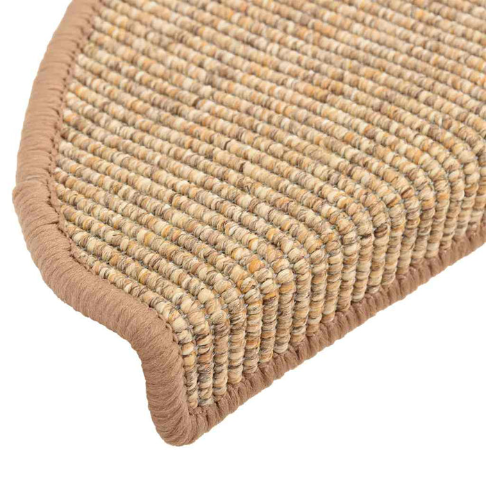 Covorașe pentru scări, 15 buc., 56x17x3 cm, maro deschis, semirotunde - WALTI WALTI