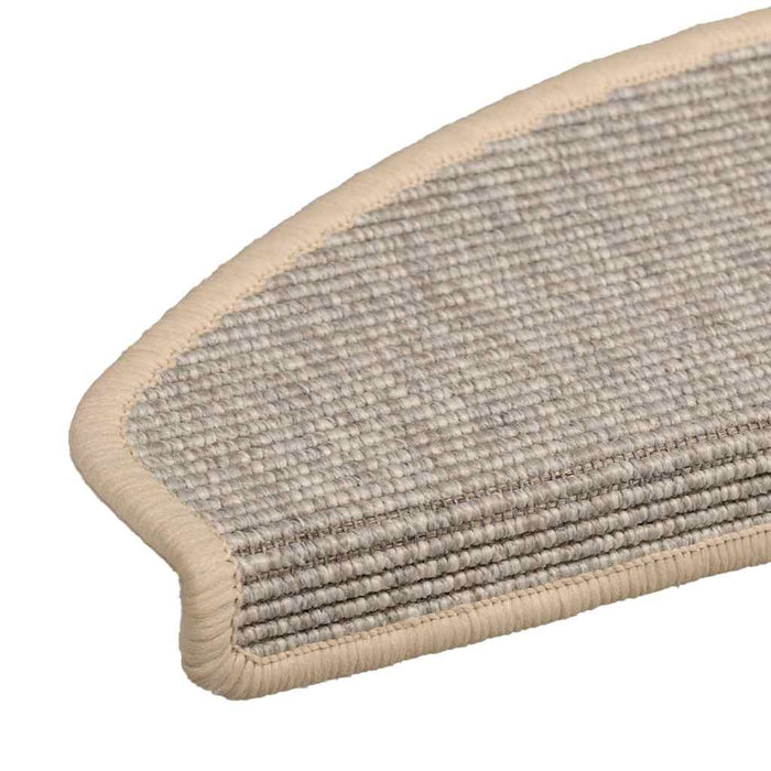 Covorașe scări, 15 buc., 65x21x4 cm, semirotunde, argintii, mari WALTI