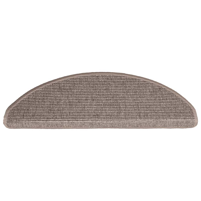 Covorașe pentru scări, 15 buc., 65x21x4 cm, bej închis, semirotunde, mari WALTI