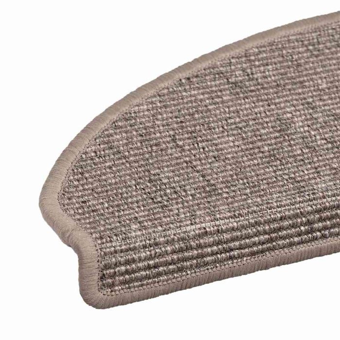 Covorașe pentru scări, 15 buc., 65x21x4 cm, bej închis, semirotunde, mari WALTI