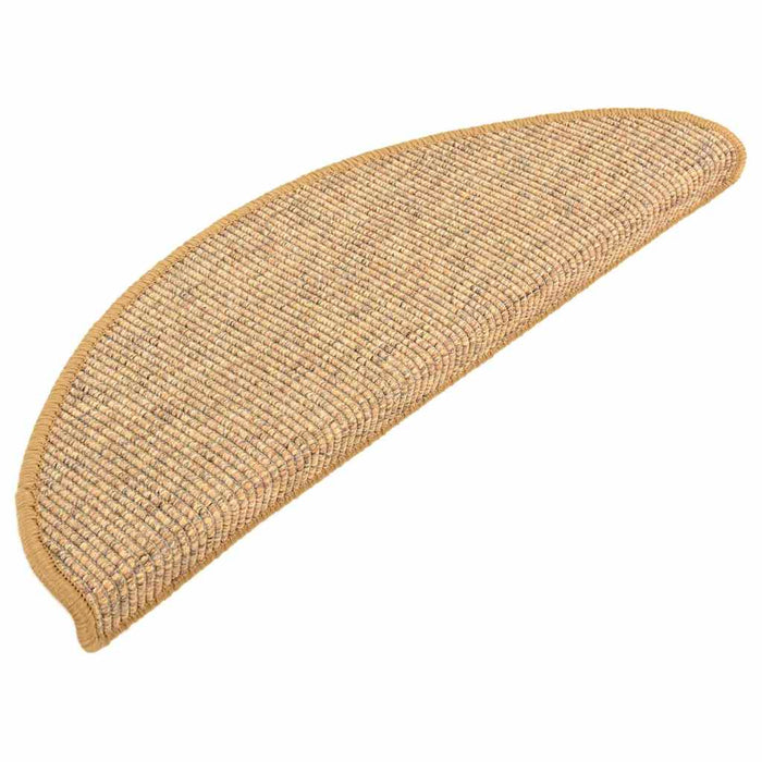 Covorașe pentru scări, 15 buc., 65x21x4 cm, semirotunde, mari, din sisal WALTI