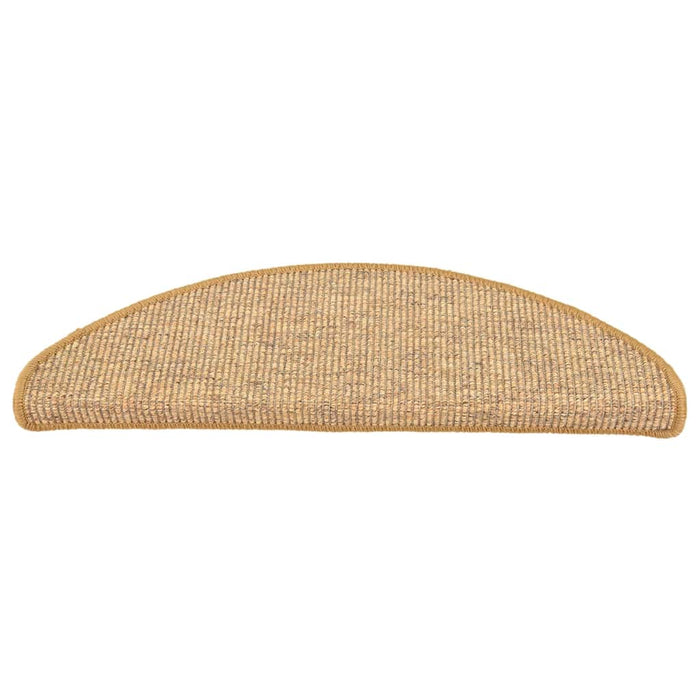 Covorașe pentru scări, 15 buc., 65x21x4 cm, semirotunde, mari, din sisal WALTI