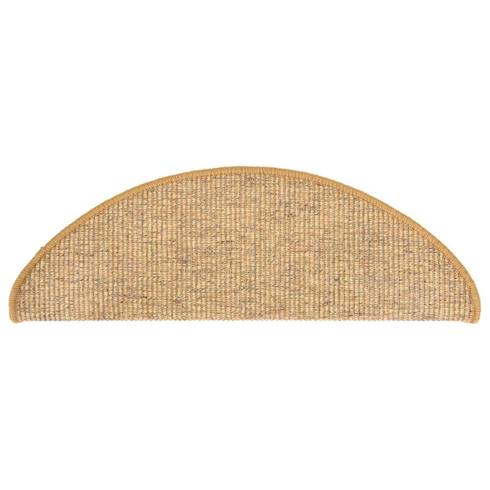 Covorașe pentru scări, 15 buc., 65x21x4 cm, semirotunde, mari, din sisal WALTI