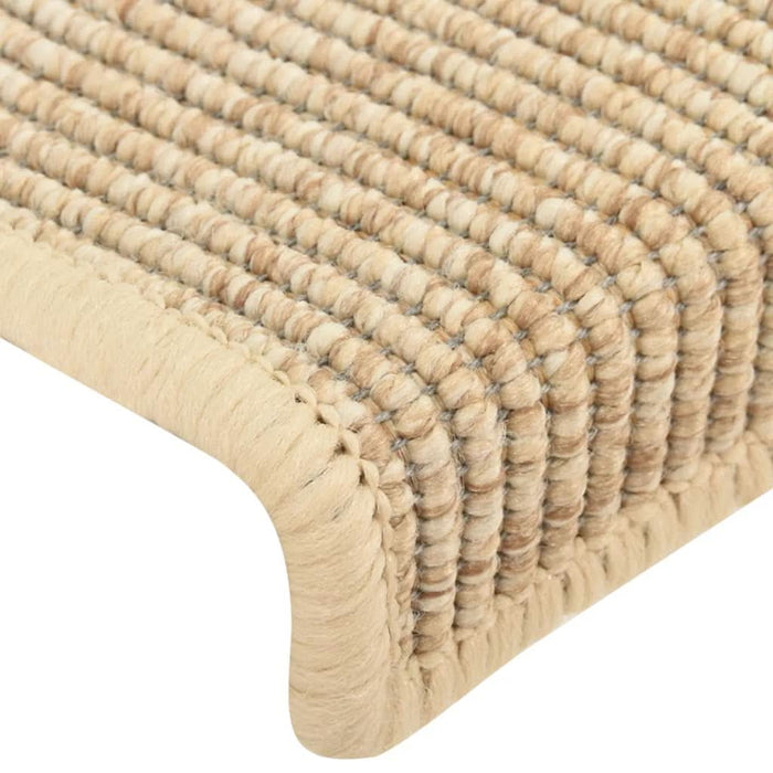 Covorașe scări autoadezive 15 buc. bej deschis 65x21x4cm sisal - WALTI WALTI
