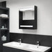 Dulap de baie cu oglindă și LED, negru, 50x14x60 cm - WALTI WALTI