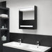 Dulap de baie cu oglindă și LED, negru strălucitor, 50x14x60 cm - WALTI WALTI