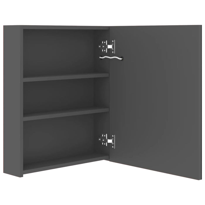 Dulap de baie cu oglindă și LED-uri, gri, 50x14x60 cm - WALTI WALTI