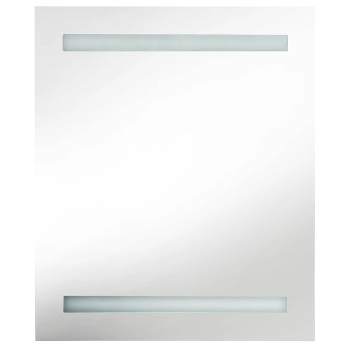 Dulap de baie cu oglindă și LED, gri strălucitor, 50x14x60 cm - WALTI WALTI