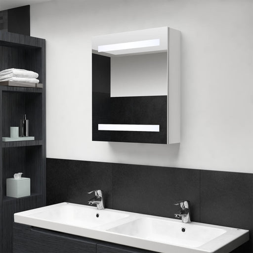 Dulap de baie cu oglindă și LED alb strălucitor 50x14x60 cm - WALTI WALTI