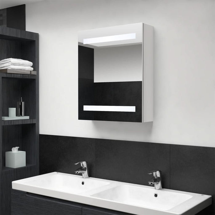 Dulap de baie cu oglindă și LED alb strălucitor 50x14x60 cm - WALTI WALTI