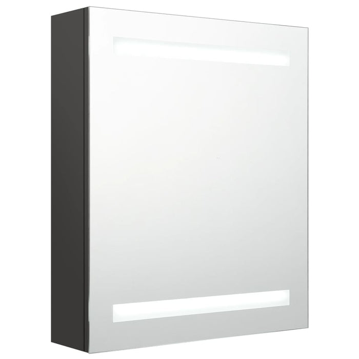 Dulap de baie cu oglindă și LED, antracit, 50x14x60 cm - WALTI WALTI