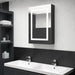 Dulap de baie cu oglindă și LED, negru strălucitor, 50x13x70 cm - WALTI WALTI