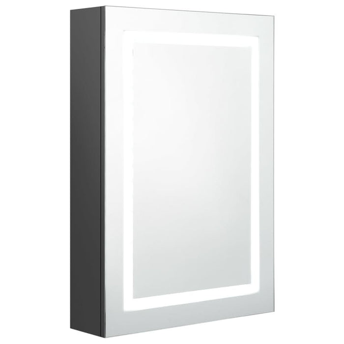 Dulap de baie cu oglindă și LED, gri, 50x13x70 cm - WALTI WALTI