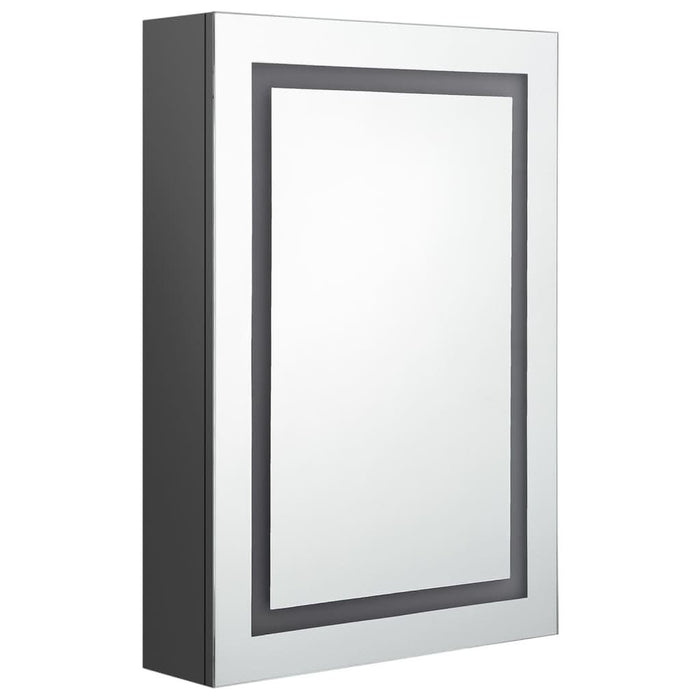 Dulap de baie cu oglindă și LED, gri, 50x13x70 cm - WALTI WALTI