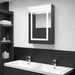 Dulap de baie cu oglindă și LED, gri strălucitor, 50x13x70 cm - WALTI WALTI