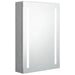 Dulap de baie cu oglindă și LED, gri beton, 50x13x70 cm - WALTI WALTI