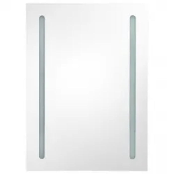 Dulap de baie cu oglindă și LED, gri, 50x13x70 cm - WALTI WALTI