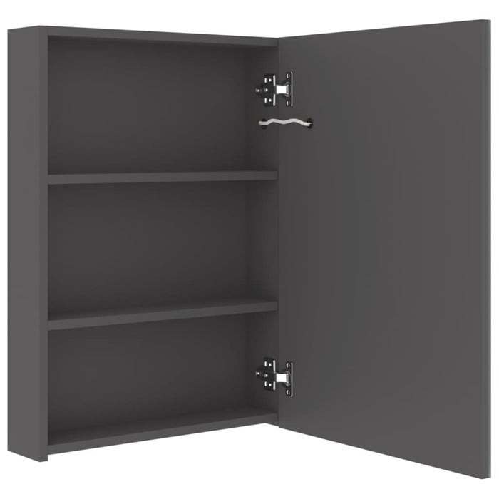 Dulap de baie cu oglindă și LED, gri, 50x13x70 cm - WALTI WALTI