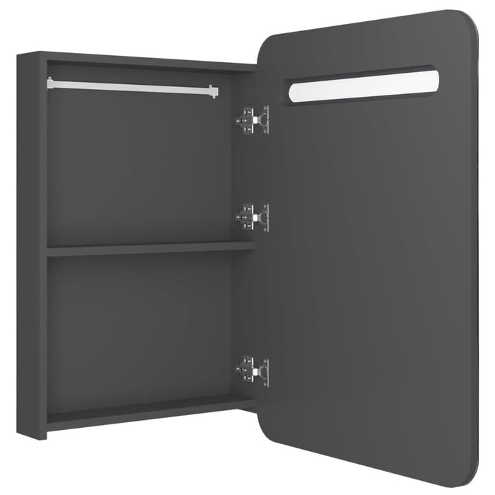 Dulap de baie cu oglindă și LED, gri, 60x11x80 cm - WALTI WALTI