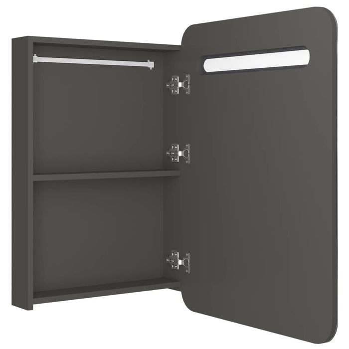 Dulap de baie cu oglindă și LED, antracit, 60x11x80 cm WALTI