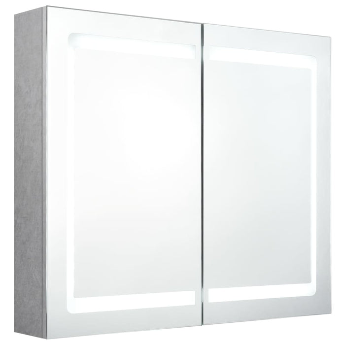 Dulap de baie cu oglindă și LED, gri, 80x12x68 cm - WALTI WALTI