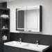 Dulap de baie cu oglindă și LED, negru strălucitor, 80x12x68 cm - WALTI WALTI