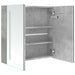 Dulap de baie cu oglindă și LED, gri beton, 62x14x60 cm - WALTI WALTI