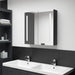 Dulap de baie cu oglindă și LED negru strălucitor 62x14x60 cm - WALTI WALTI