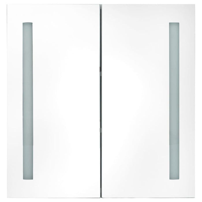 Dulap de baie cu oglindă și LED, gri, 62x14x60 cm WALTI