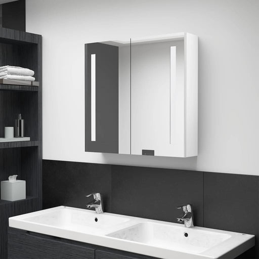 Dulap de baie cu oglindă și LED alb strălucitor 62x14x60 cm - WALTI WALTI