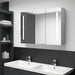 Dulap de baie cu oglindă și LED, gri beton, 89x14x62 cm - WALTI WALTI
