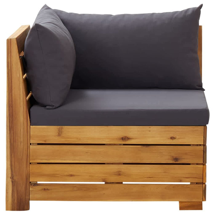 Set mobilier grădină cu perne, 2 piese, lemn masiv de acacia - WALTI WALTI