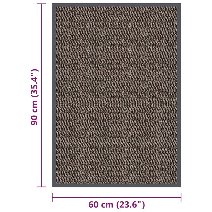 Covoraș de intrare cu smocuri, maro închis, 60x90 cm - WALTI WALTI