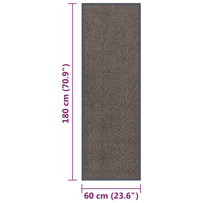Covoraș de intrare cu smocuri, maro închis, 60x180 cm - WALTI WALTI