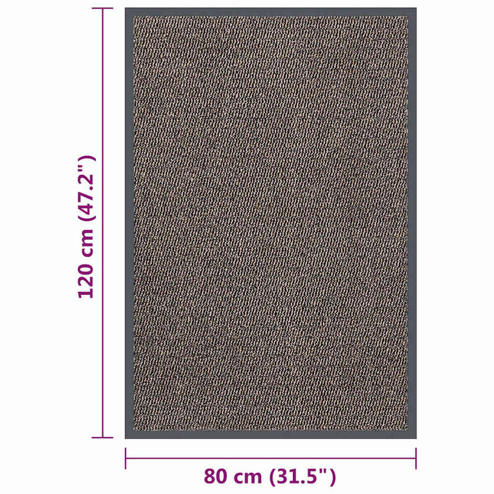 Covoraș de intrare cu smocuri, maro închis, 80x120 cm - WALTI WALTI